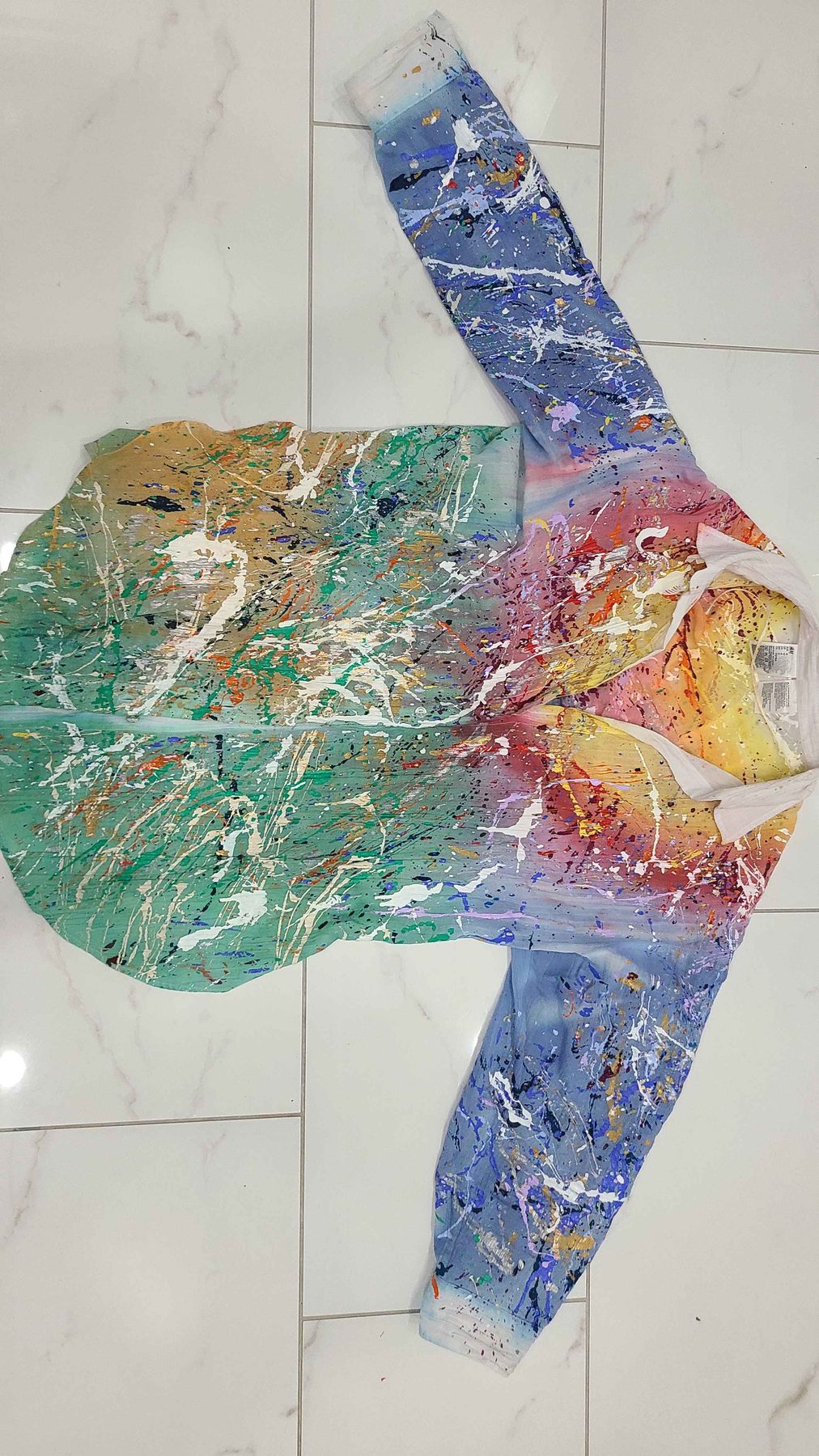 Hand-painted splatter jacket, one of a kind